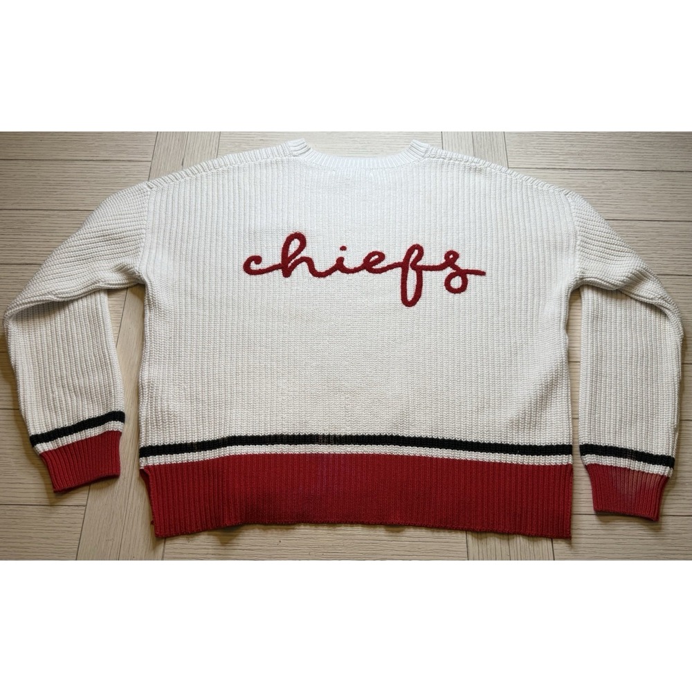 Wear‎ By Erin Andrews KC Chiefs Crewneck Sweater Sz M Cotton Blend NFL Football